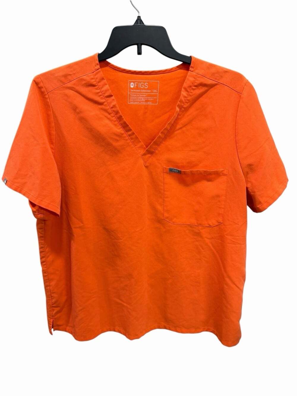 FIGS Technical Collection Orange Scrub Top Women's XXL PO#2525 Nurse Hospital